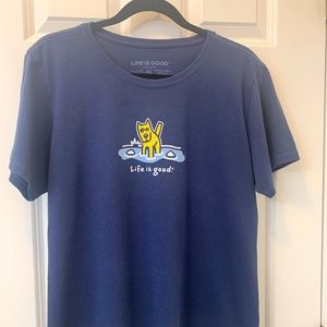 Life Is Good Short Sleeve T-Shirt, Blue, XL